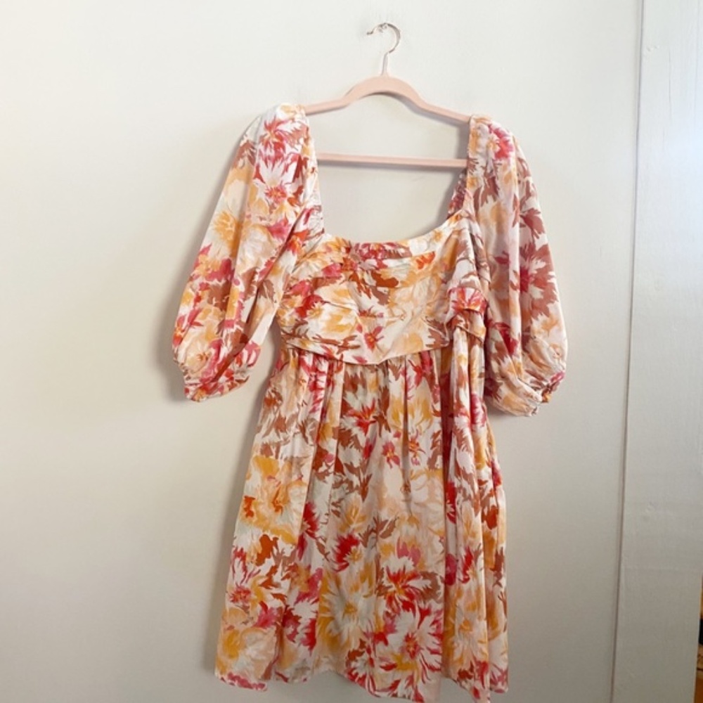 Abercrombie emerson floral mini dress large tall